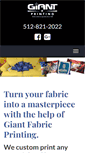 Mobile Screenshot of giantfabricprinting.com