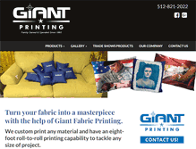 Tablet Screenshot of giantfabricprinting.com